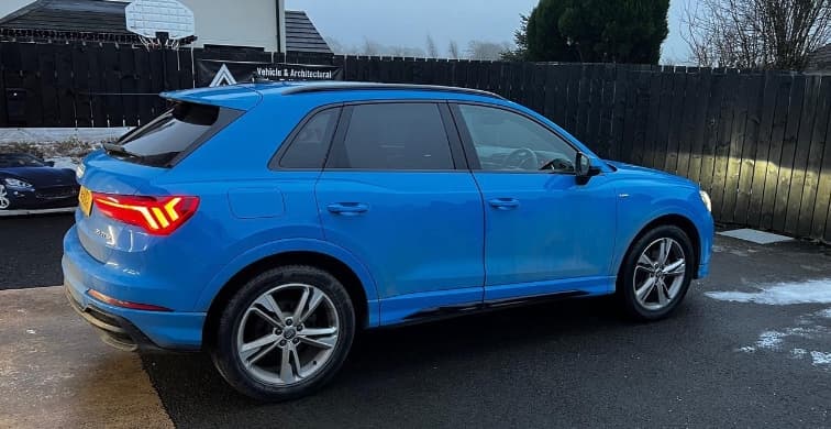 Blue Audi Window Tint 2