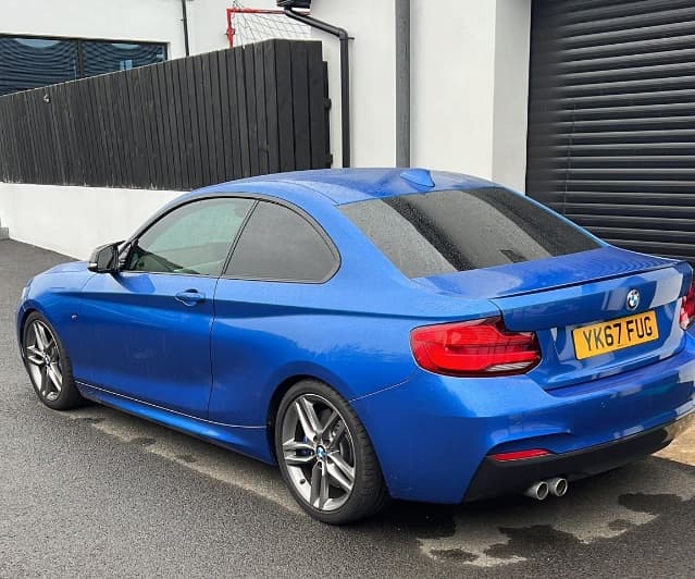 Blue BMW Window Tint