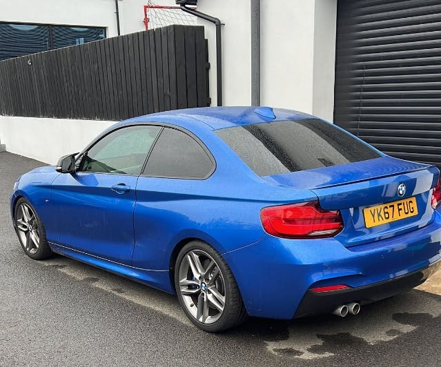Blue BMW Window Tint